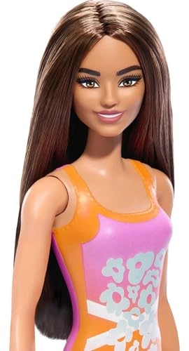 Barbie Fashion & Beauty Beach Doll - Orange Swimsuit Ages 3+