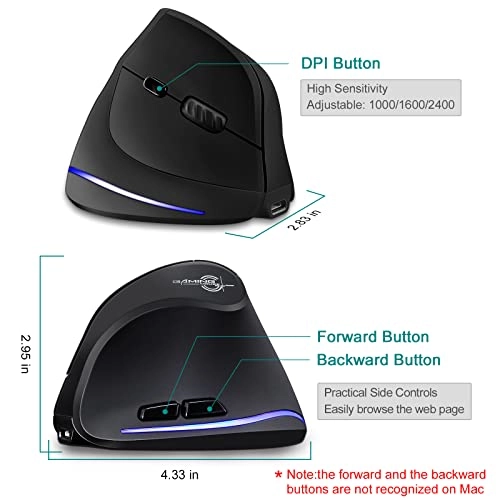 Ergonomic Vertical Mouse - Wireless