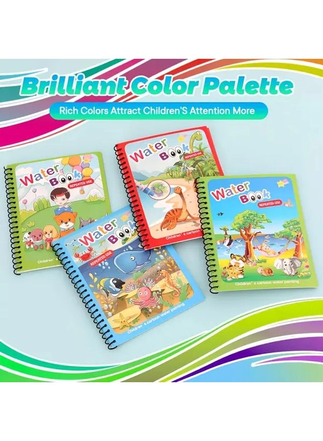 Dinosaur Watercolor Book + Water Pen - 2 piece(s) Pens Included