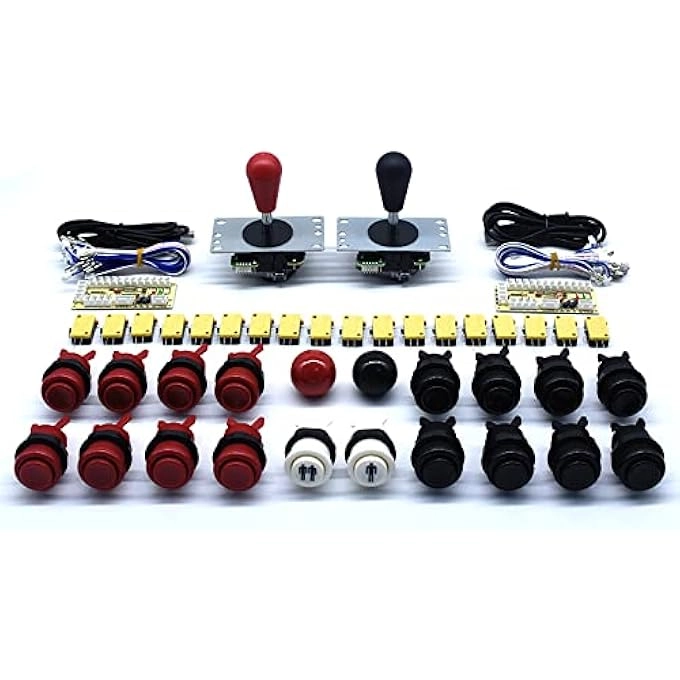 rayihni 8 WAYS JOYSTICK + 18 HAPP PUSH BUTTONS - USB PC WINDOWS JAMMA MAME RASPBERRY PI 1 2 3