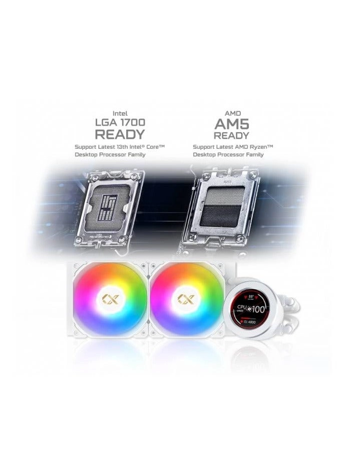 Frozr-O II 240 - 2.4" Digital LCD Pump Head 1800 Fan RPM