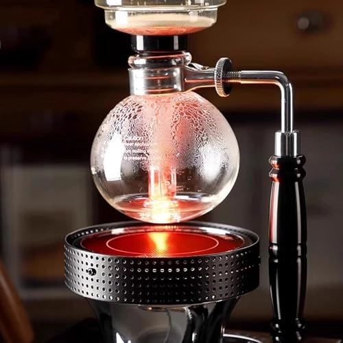 Siphon Coffee Maker - 2-Cup Halogen Lamp Heater