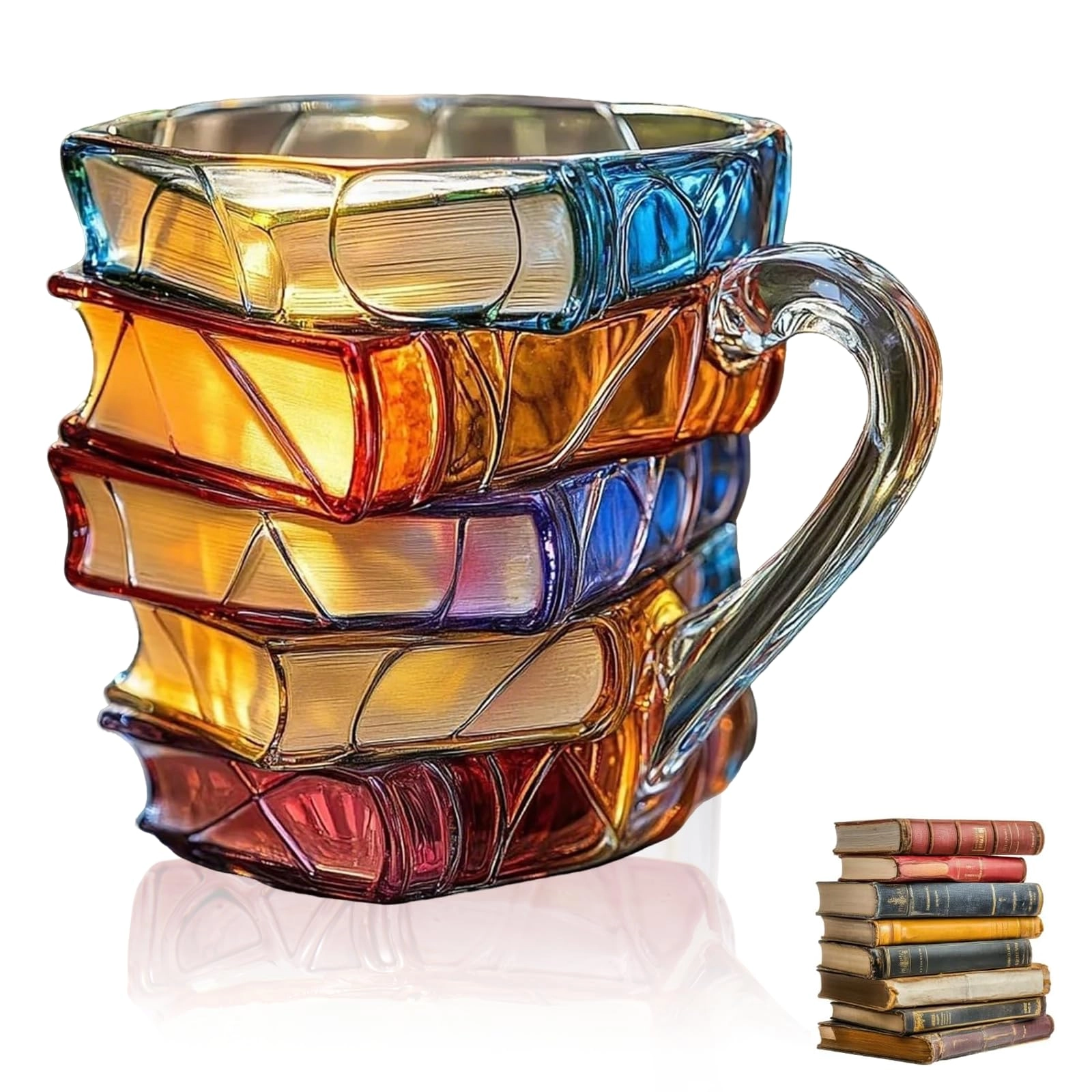 trzzyan Painted Book Glass Tumbler - 1 pcs - Dyeing Books