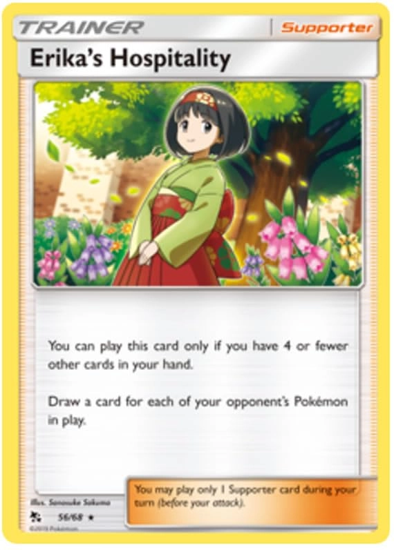 Pokémon Erika's Hospitality 56/68 - 1pcs + Toploader