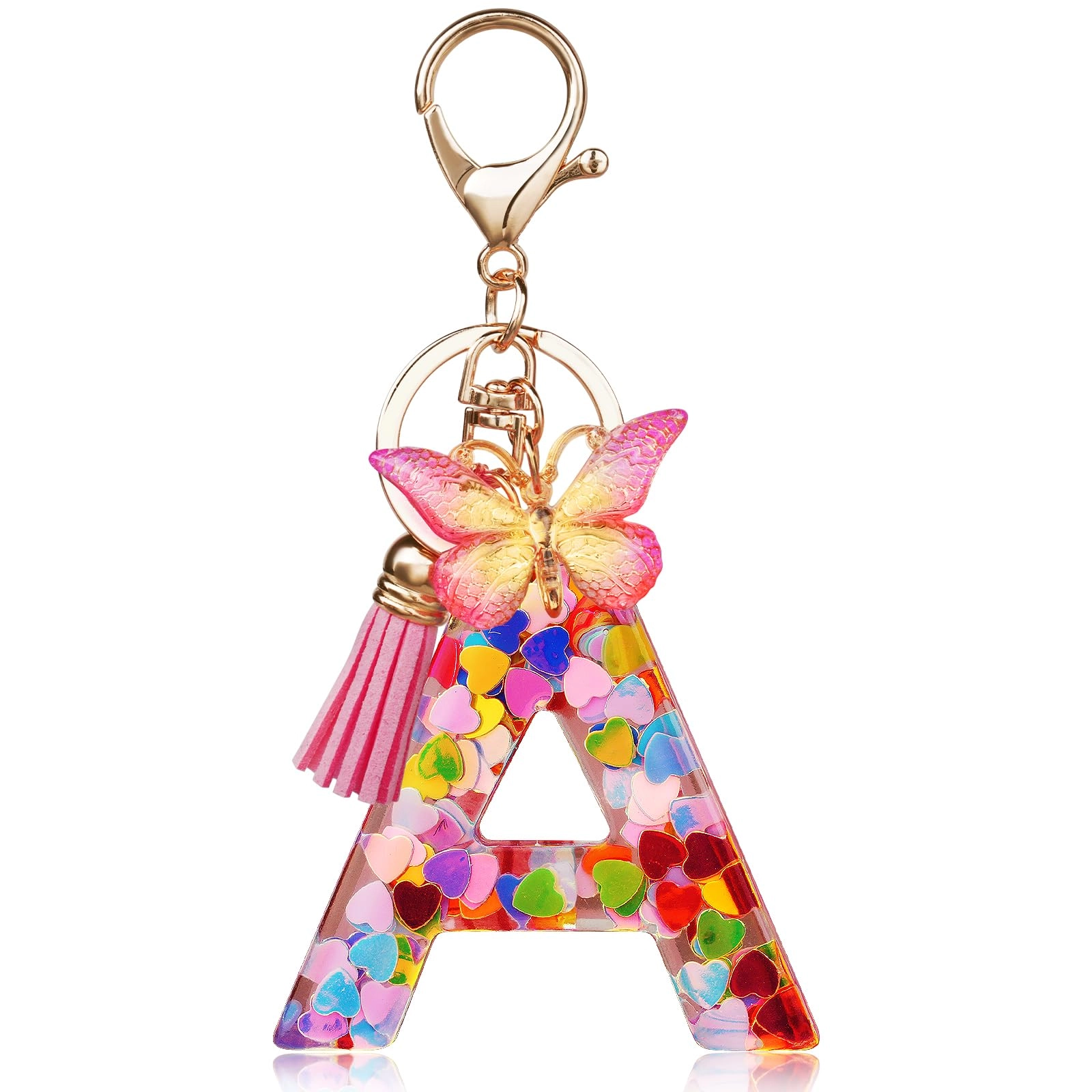 OSDUE Initial Letter Keychain - Butterfly
