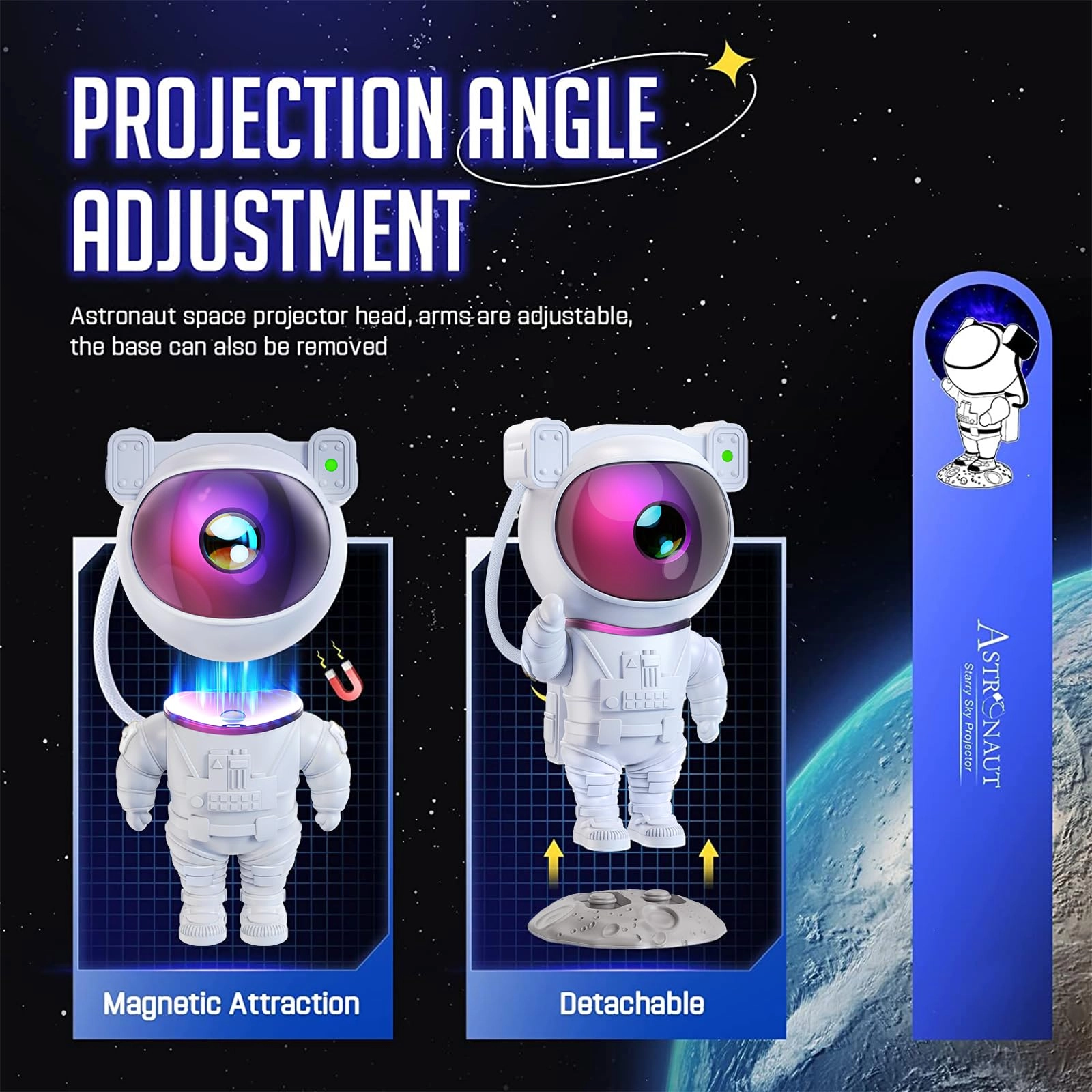 Astronaut Galaxy Projector - Corded Electric Colorful