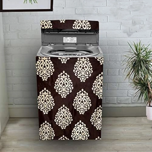 Top Load Fully Automatic Washing Machine Cover - Maroon For 6 kg, 6.5 kg, 7 kg, 7.5 kg