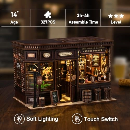 Corner Tavern Book Nook - tavern 1:12