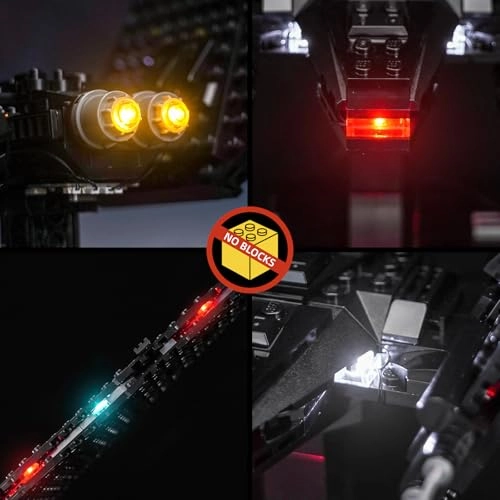 LED Light Set Compatible with Kylo Ren's Command Shuttle - Battery Powered Copper Line