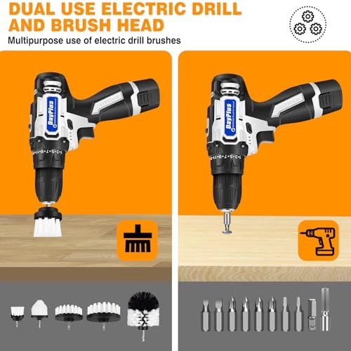Cordless Drill Brush - 1.5Ah Set