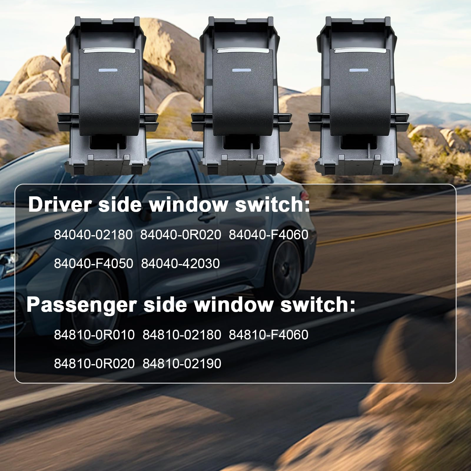 Power Window Switch Assembly - Driver Side Master Control with Installation Tool