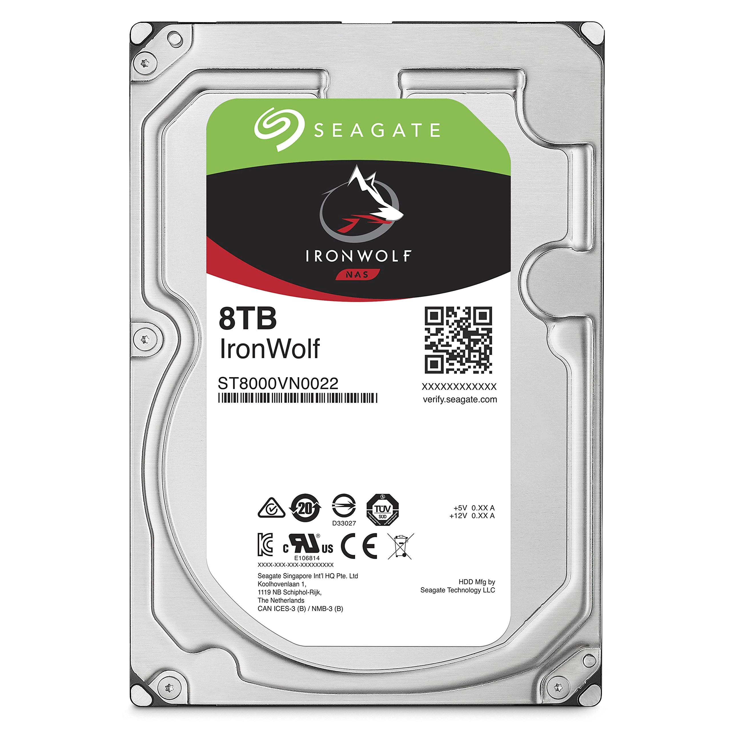 IronWolf 3.5" 5400rpm 256MB SATA 6Gb/s (ST8000VN0022) - 8 TB