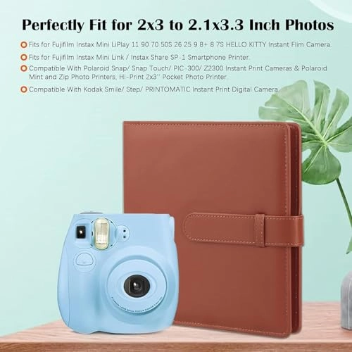 2x3" 256 Pockets PU Leather Photo Album