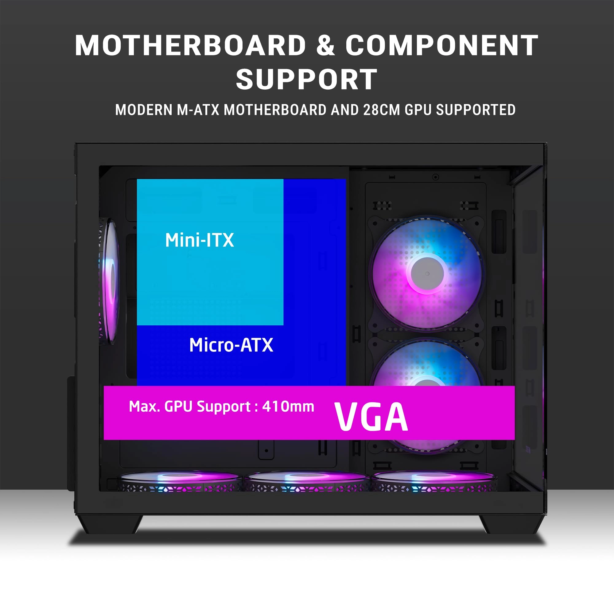 Crystal X6 Mini - Mid-Tower 6 ARGB Fans