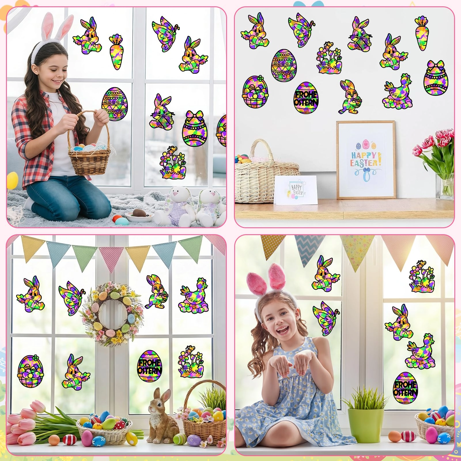 Easter Suncatcher Craft Kit - 57 pieces