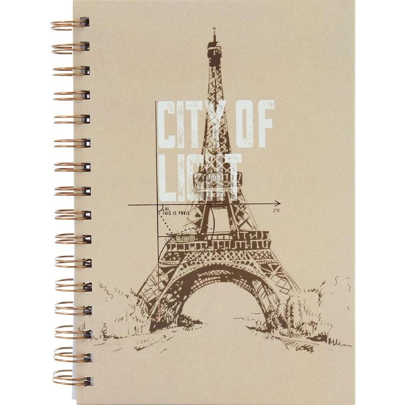 Notebook 19 X 26 cm Spiral - Grid 100 Sheets