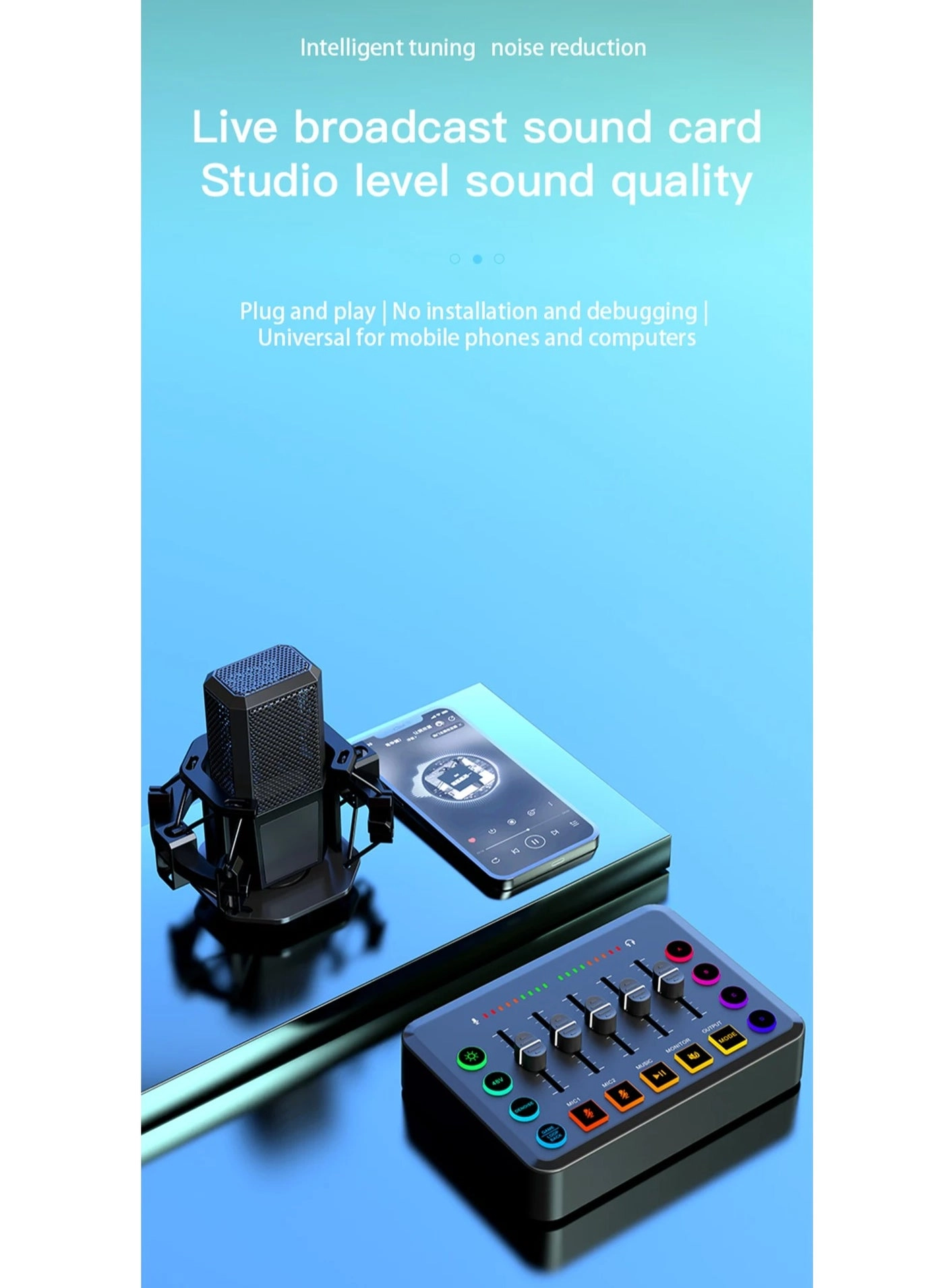 AmpliGame SC3 - XLR 48V Phantom Power RGB