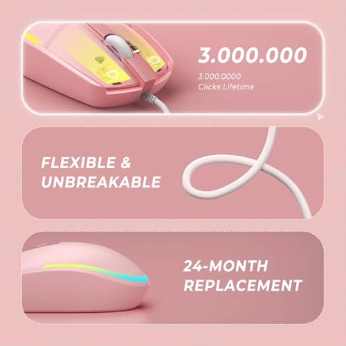 Wired LED RGB Backlit Mouse - USB