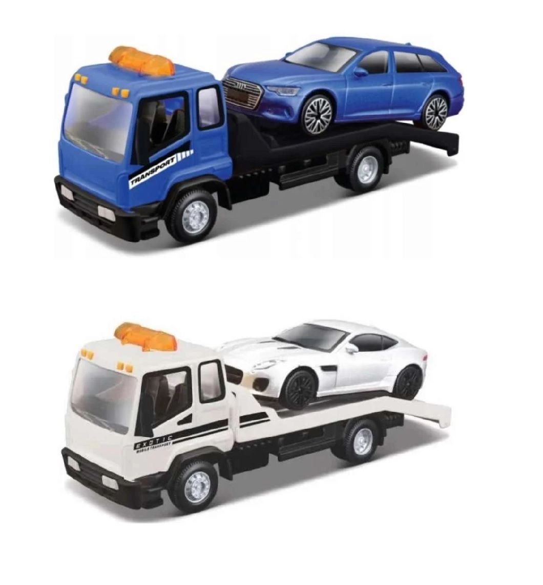 Street Fire Flatbed Tow Truck 1:43 + Car Asst.