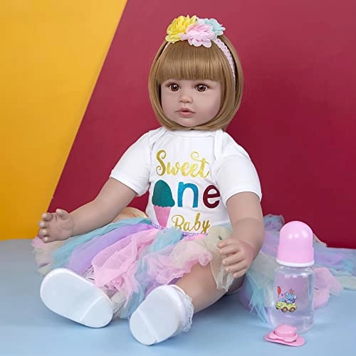 Rebirth Baby Doll - 48cm/58cm Silicone Limbs Cloth Body Panda Clothes Gift Set