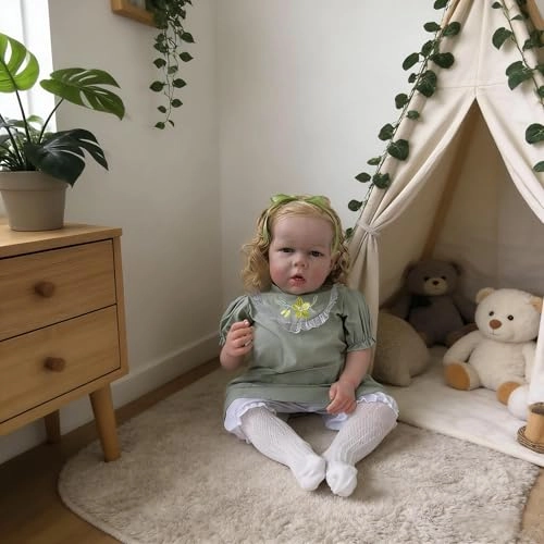 Liam Reborn Baby Doll - 28 inch Vinyl Light Green Clothes Ages 3+