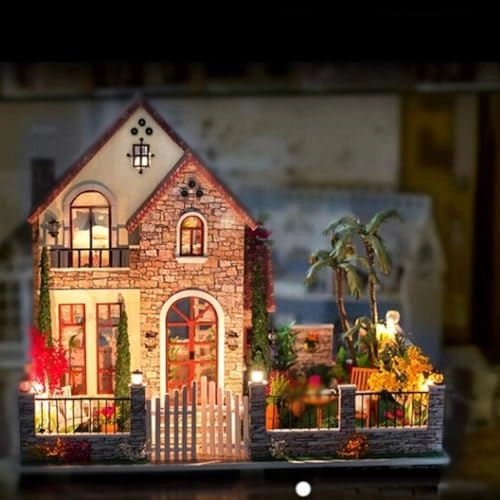 Miniature Dollhouse DIY Kit - Handmade Puzzle Wooden House
