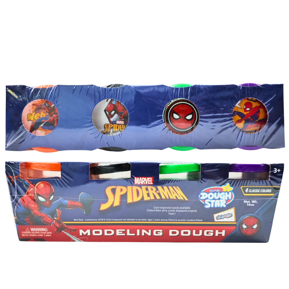 Spiderman Clay Dough Set - 3+ years 4 pcs