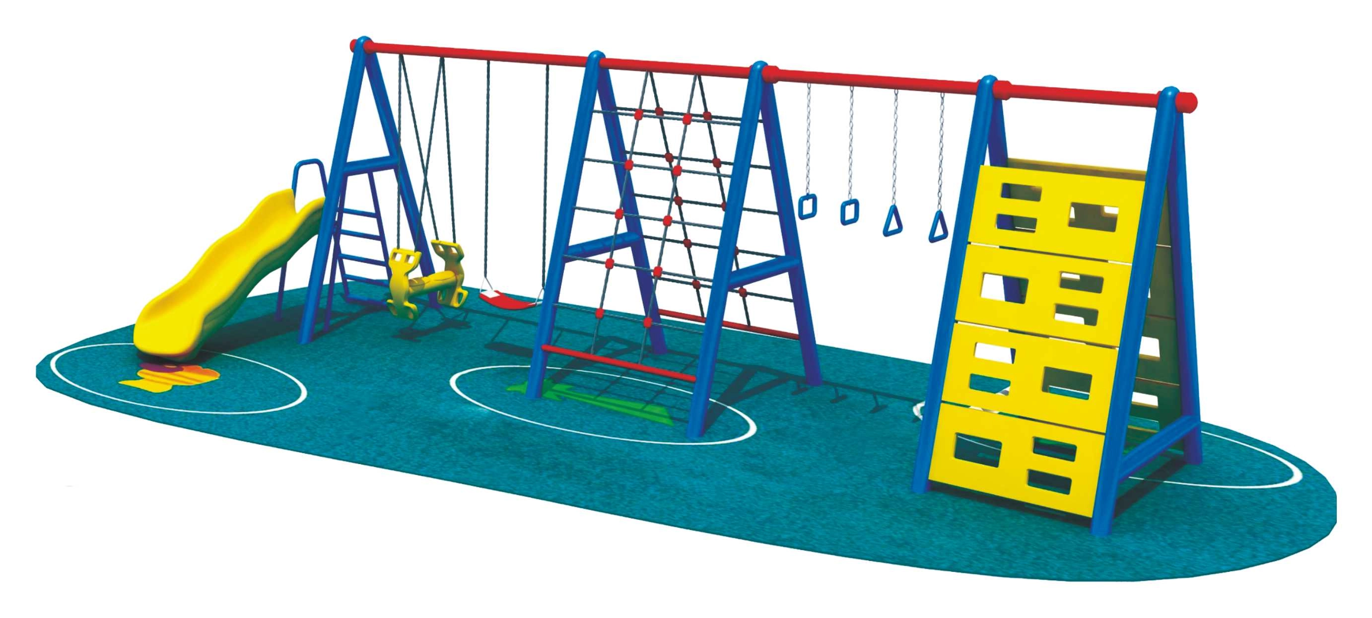 Multi Purpose Kids Outdoor Playing Equipments - 770x320x280cm 2+ Years