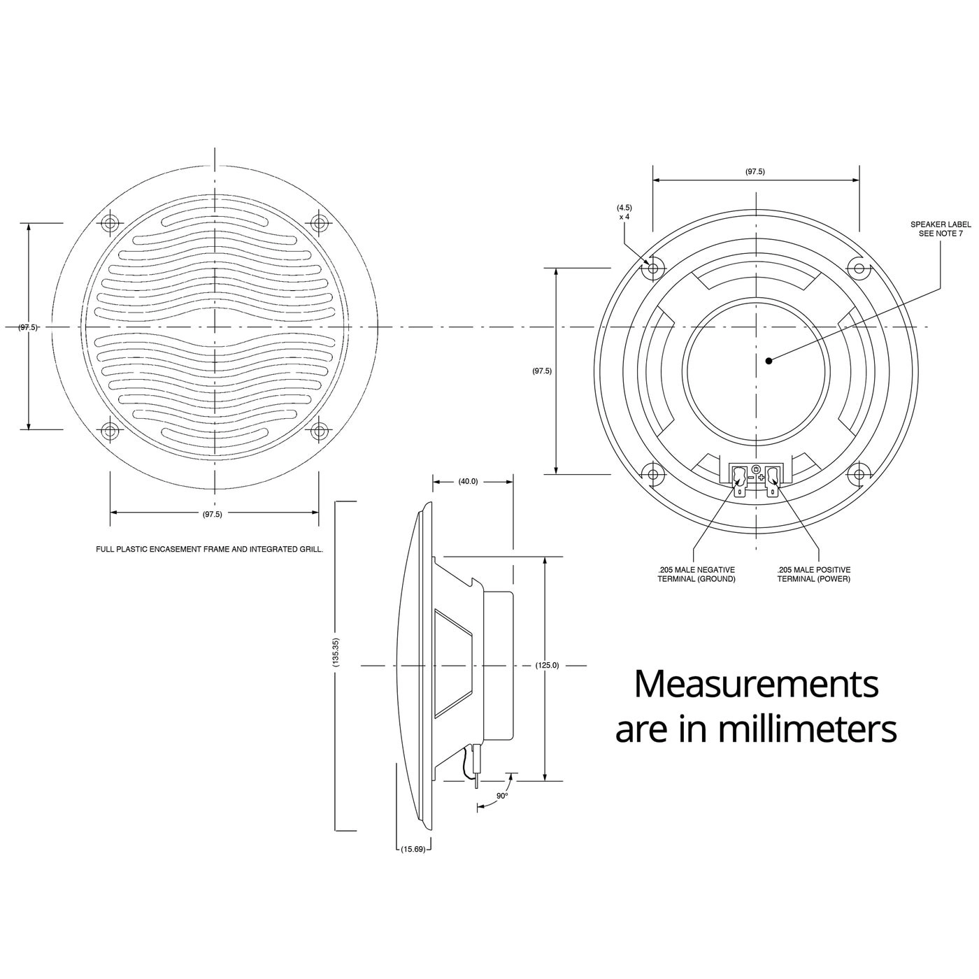WR45B - 5 Inch 25 Watt