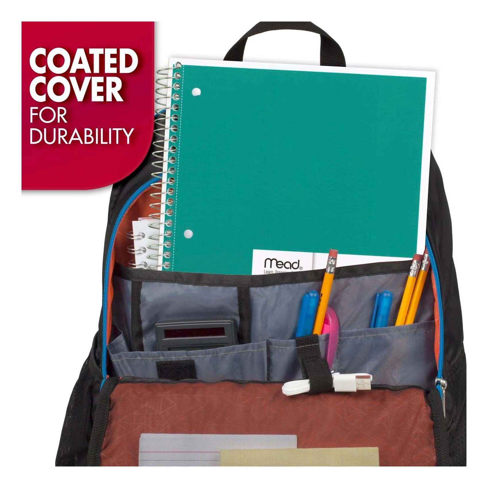 3 Subject Notebook Spiral - Lined 120 Sheets