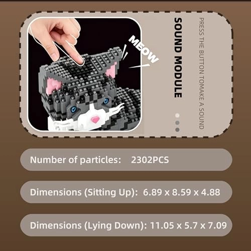 2 in 1 Cat - Tuxedo Cat 2302 pcs