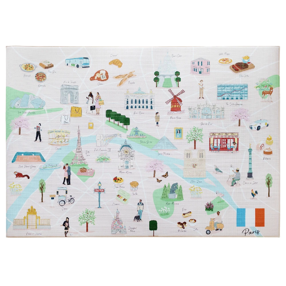 Paris City Tour Reversible Play Mat - 6 months & above