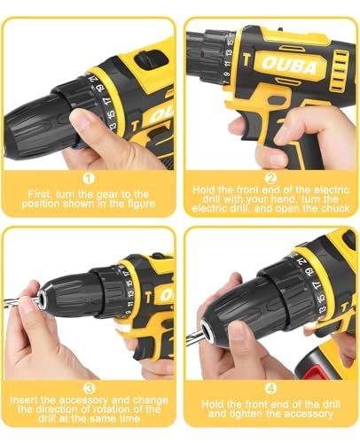 Power Drill Cordless - 2000 Milliamp Hours