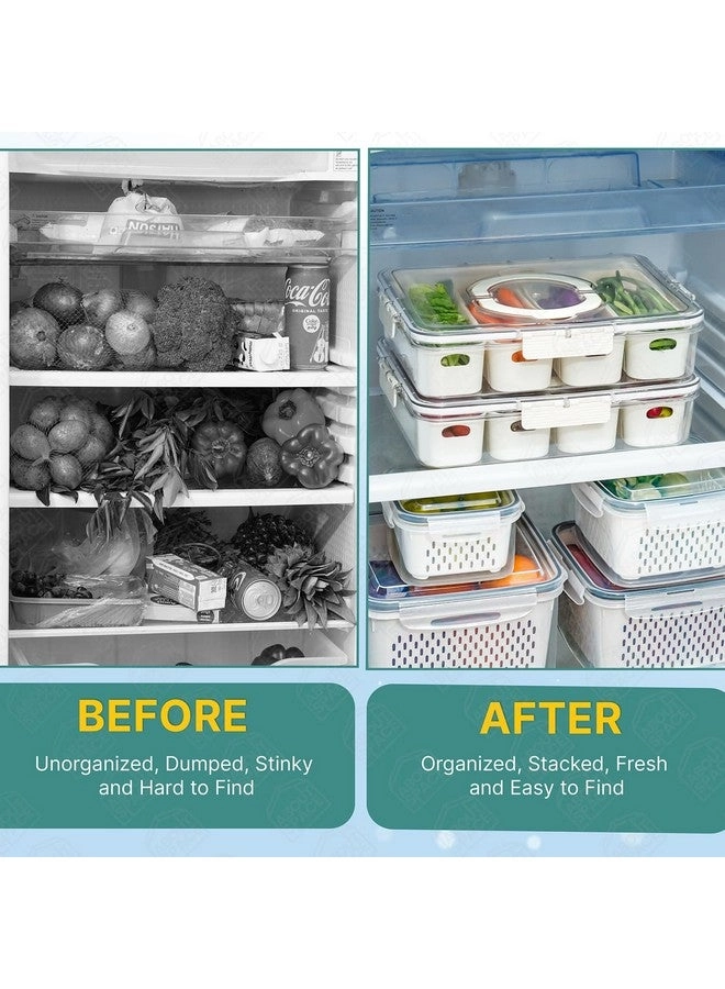 Fridge Organiser - 4 Partition L31 x B24 x H7cm Airtight