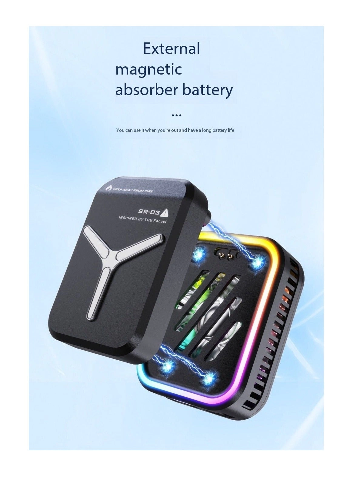 Cell Phone Cooler - Magnetic Cooling Fan Wireless Charging