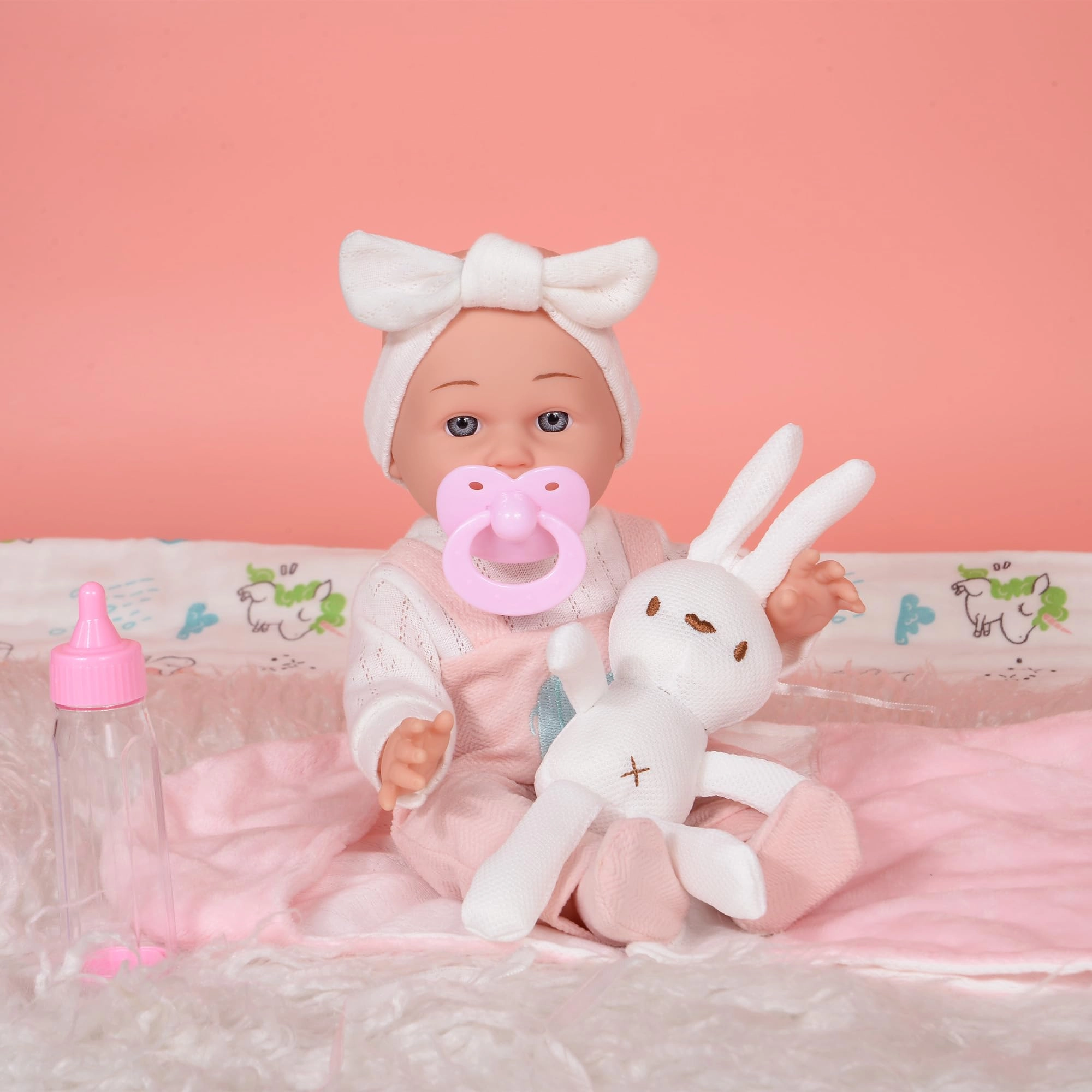 Realistic Baby Doll - 12 Inch Outfits Feeding Accessories Ages 3+