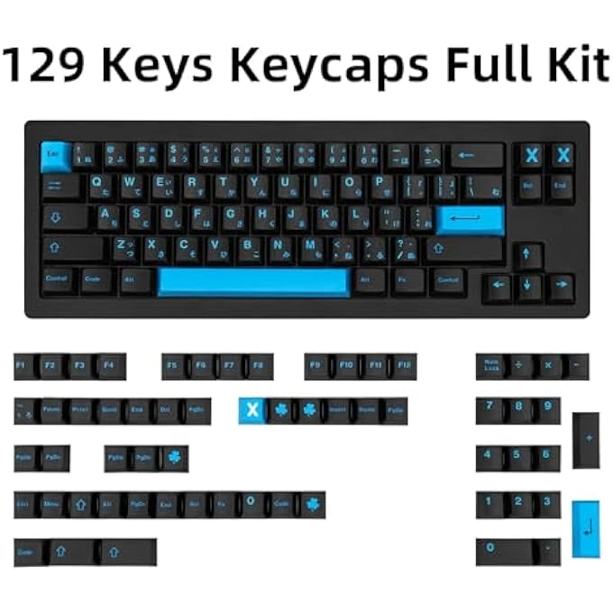 JAPANESE PBT KEYCAPS - 129 Keys