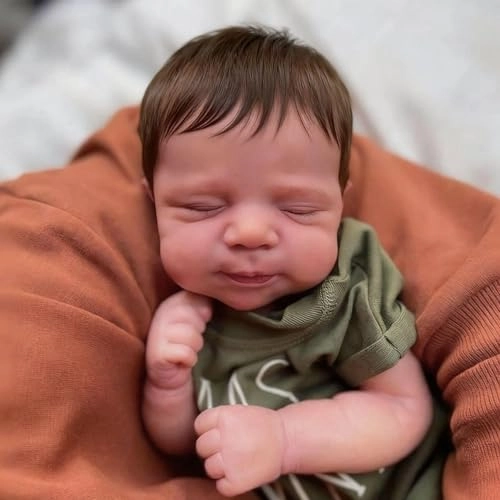 Reborn Baby Doll - 18 Inch Silicone Vinyl Rooted Hair Bundle