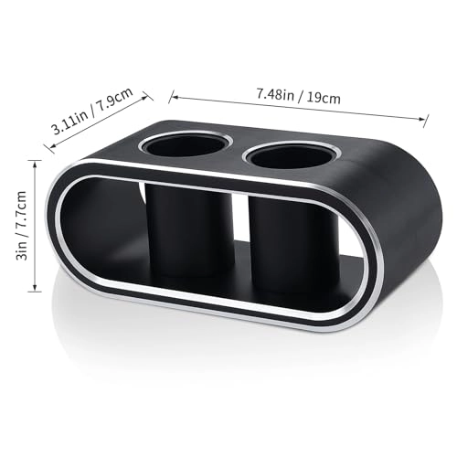 Desktop Microphones Storage Holder - M Brushed black Aluminum