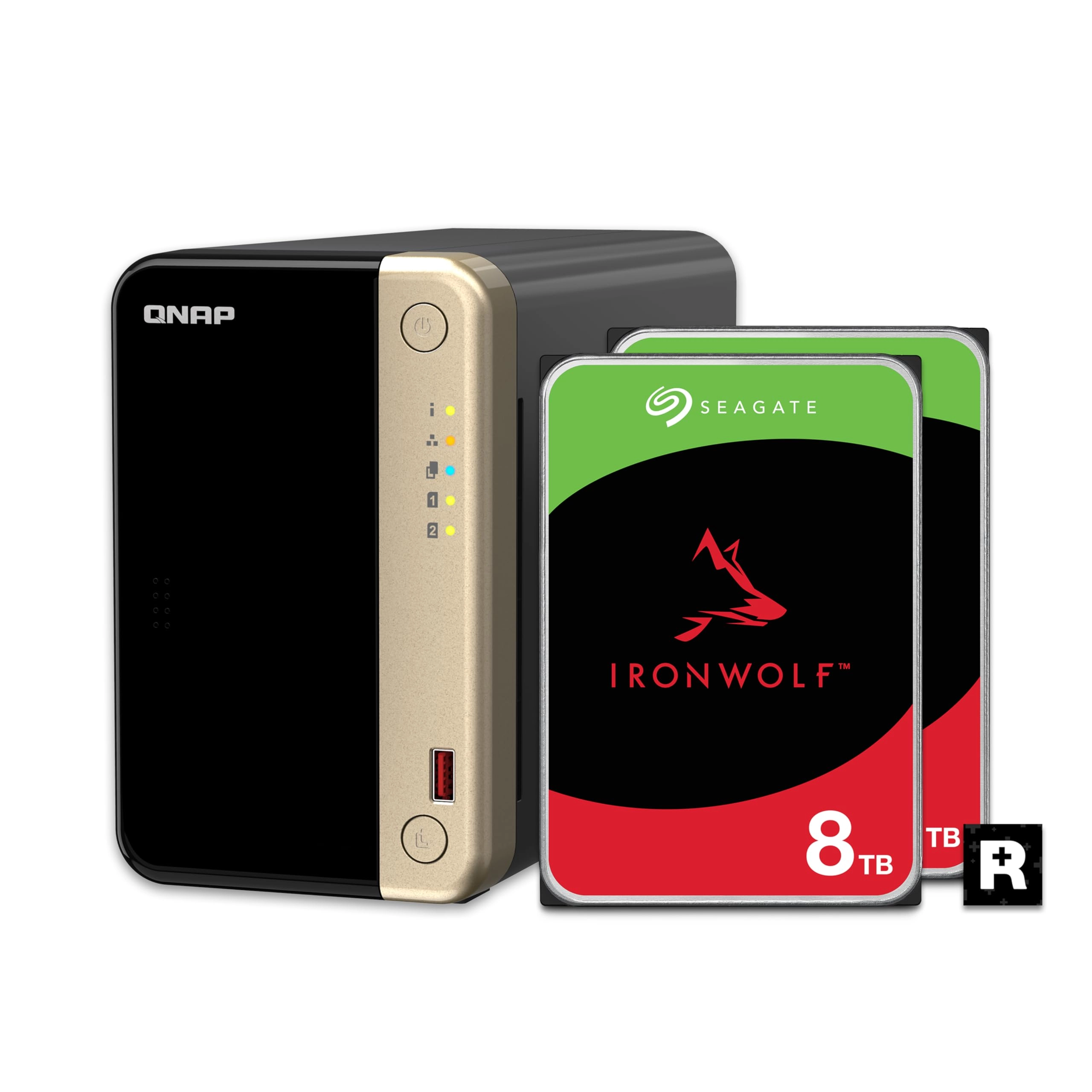 QNAP TS-264 + IronWolf 2-Bay 8TB - Seagate IronWolf HDD Bundle