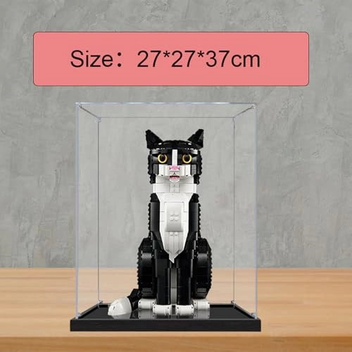 Clear Acrylic Display Case - Dustproof 27 x 27 x 37 cm