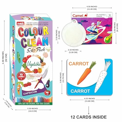 Color & Clean Flash Cards - 36 months - 10 years 14 pieces