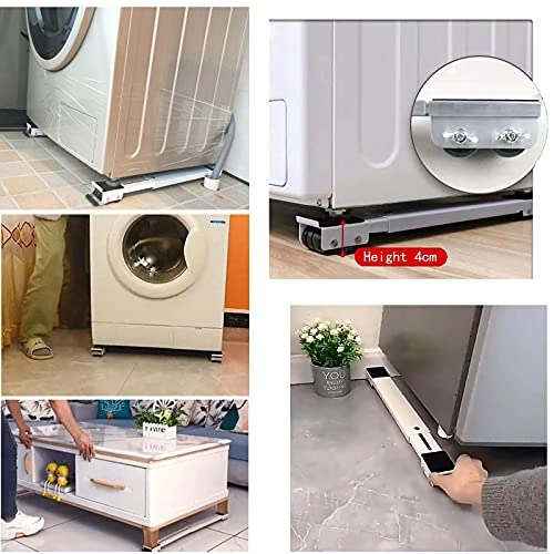 Washing Machine Stand - Adjustable 24 Wheels Non-Slip