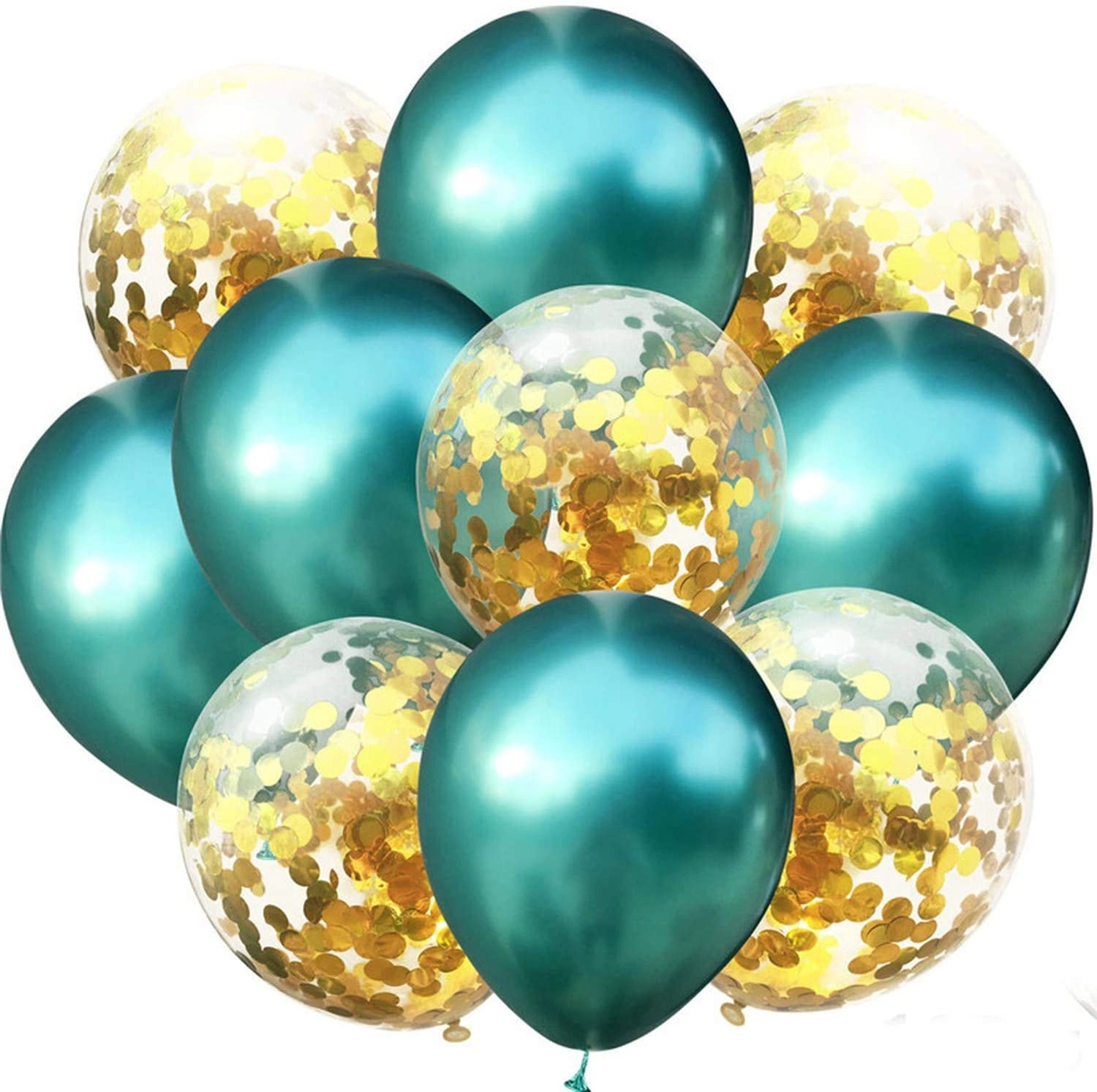 Latex and Confetti Decoration Balloon Sets - 10-Pieces Birthday Party