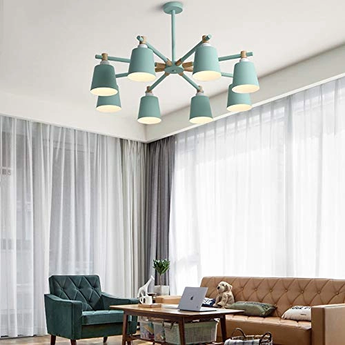 Creative Iron Art Chandelier - 8 head E27 Black