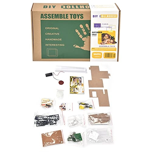 Miniature Dollhouse - Composite Wood 27.5 x 23.3 x 18.5cm