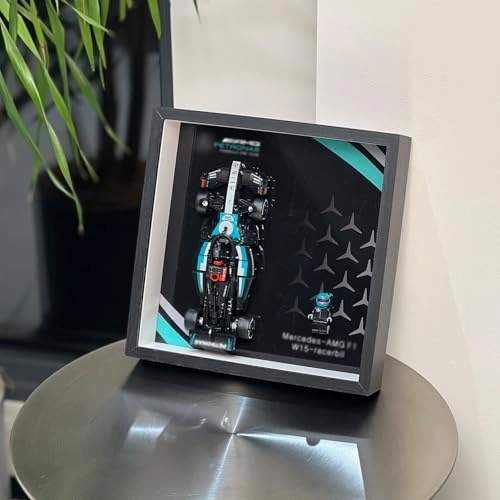 iLuane Display Wallboard for Speed Champions Mercedes-AMG W15 Race Car Toy (77244) - Wall Mount Home Office Décor