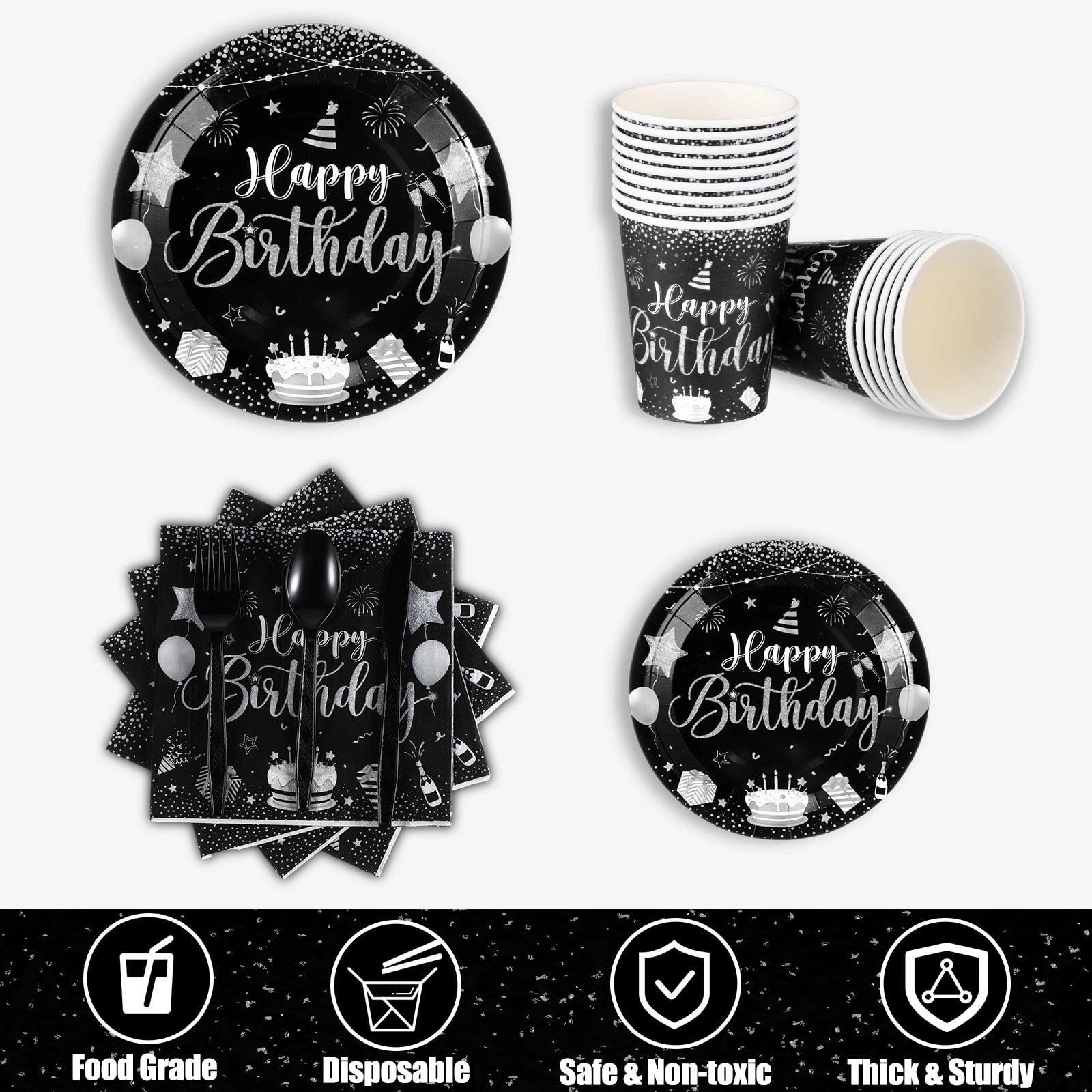 171 Pcs Happy Birthday Party Supplies