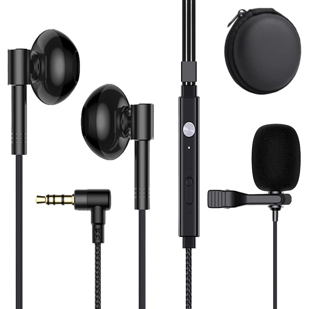 ELEPHANTBOAT Lavalier Microphone Wired Headset