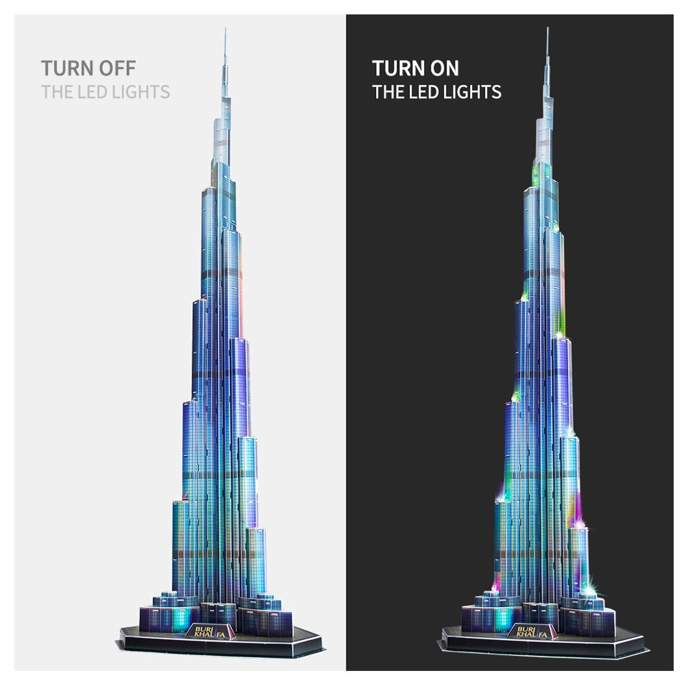Burj Khalifa 3D Puzzle (AL-L133H) - 136 pcs, LED